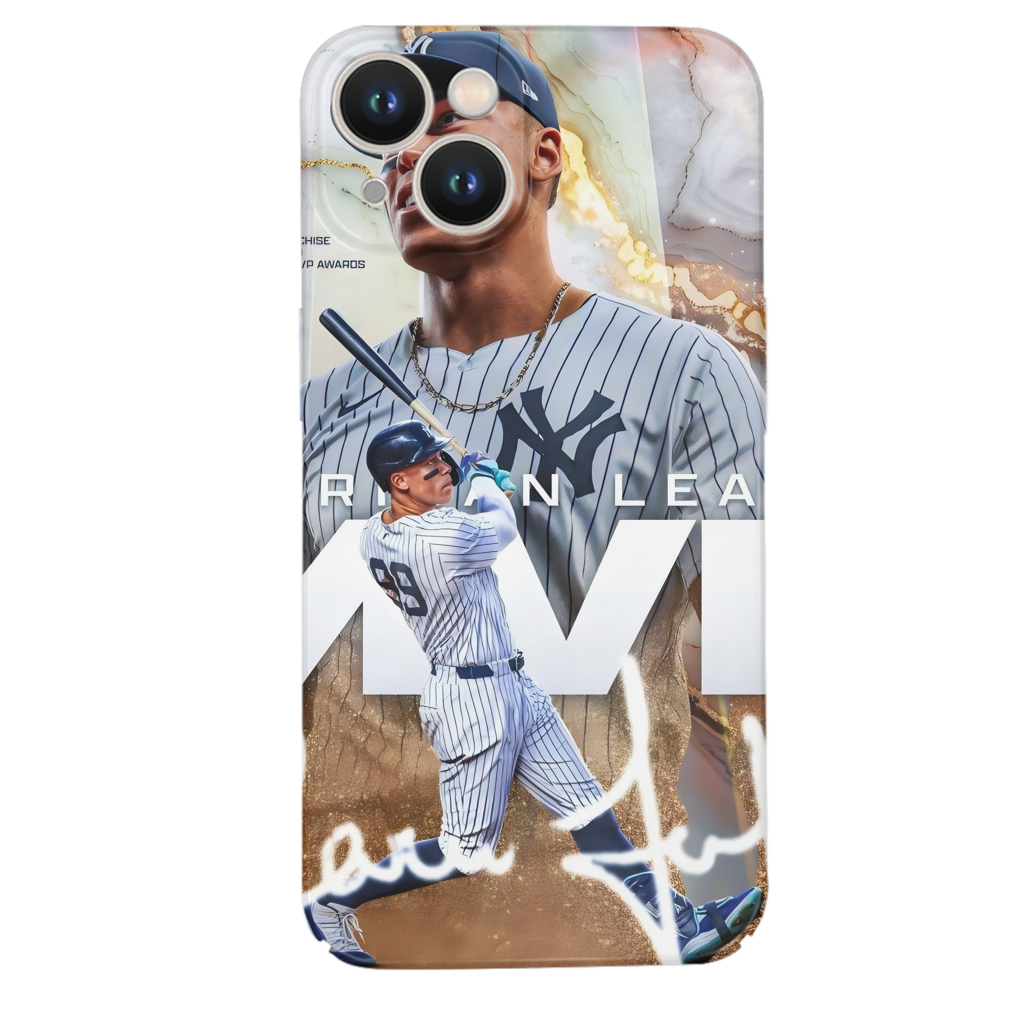 Aaron Judge MVP IPhone 14 Series Full-Cover Hard Case – Shockproof With Raised Camera Protection – Precise Cutouts, Wireless Charging Compatible – Durable, Anti-Yellowing, Easy To Clean
